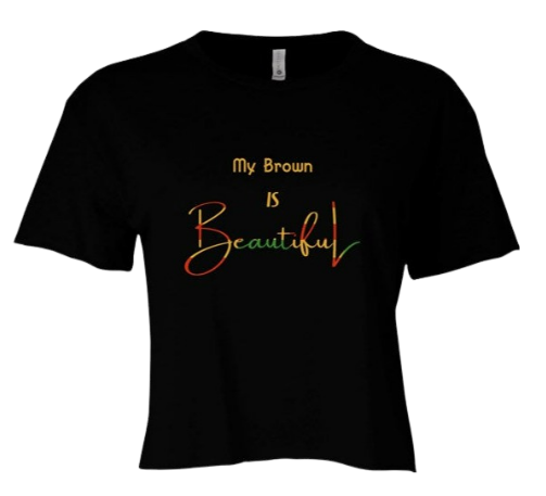 My Brown Is Beautiful Crop Top- Multi-Color W/ Kente Print